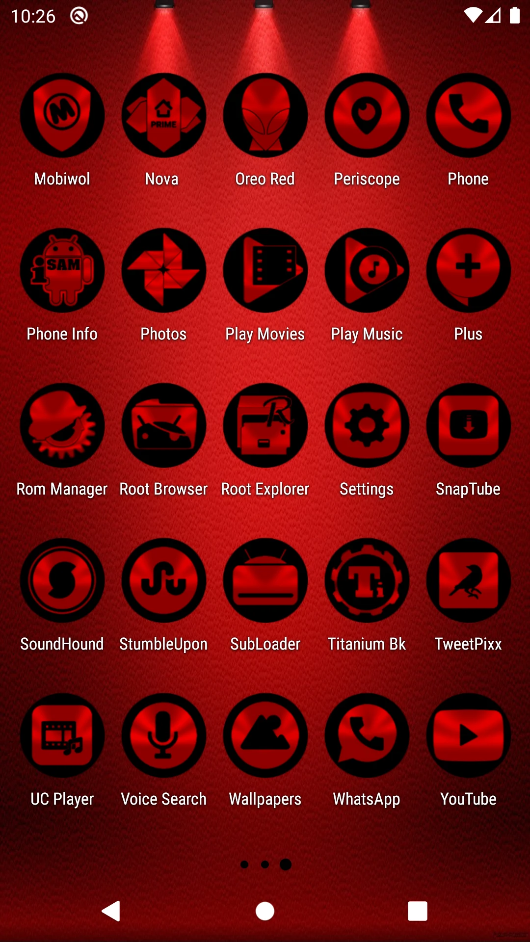 Oreo Red Icon Pack screenshot