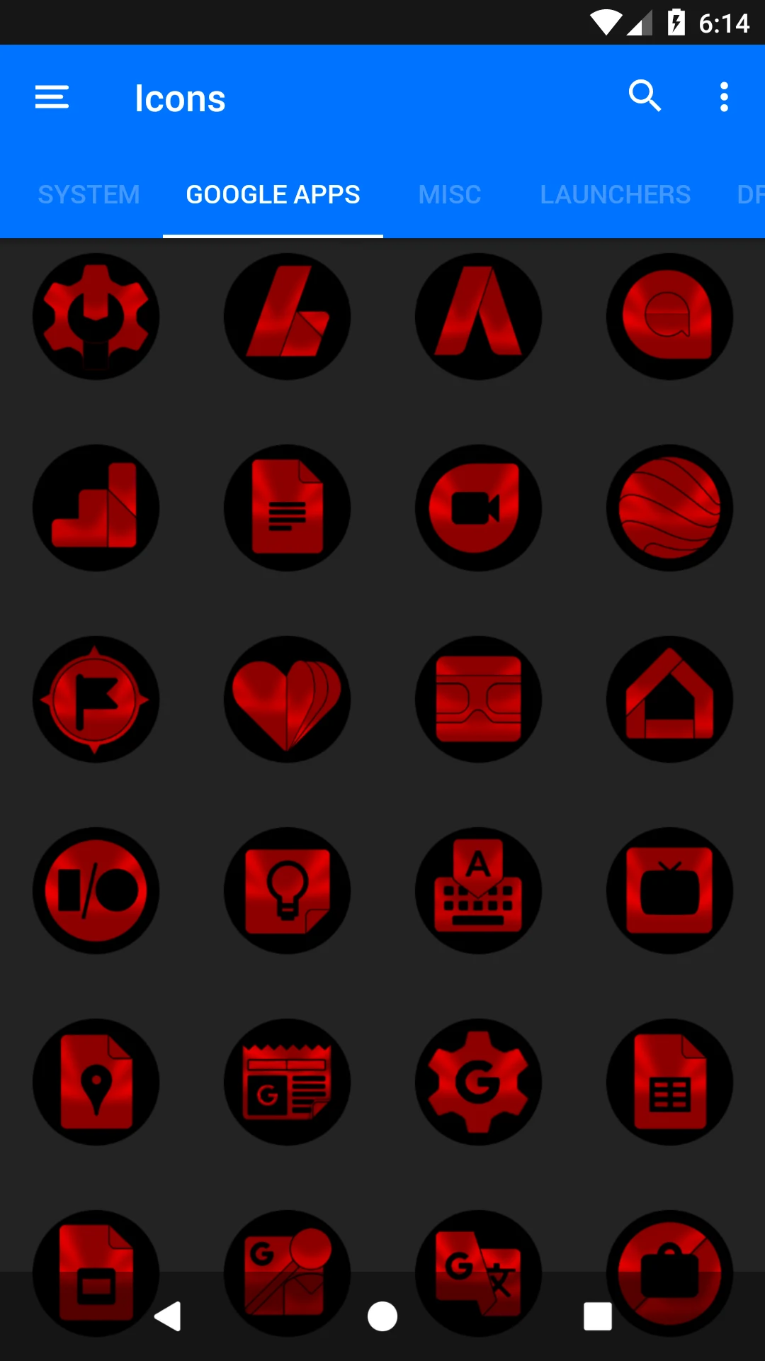 Oreo Red Icon Pack screenshot