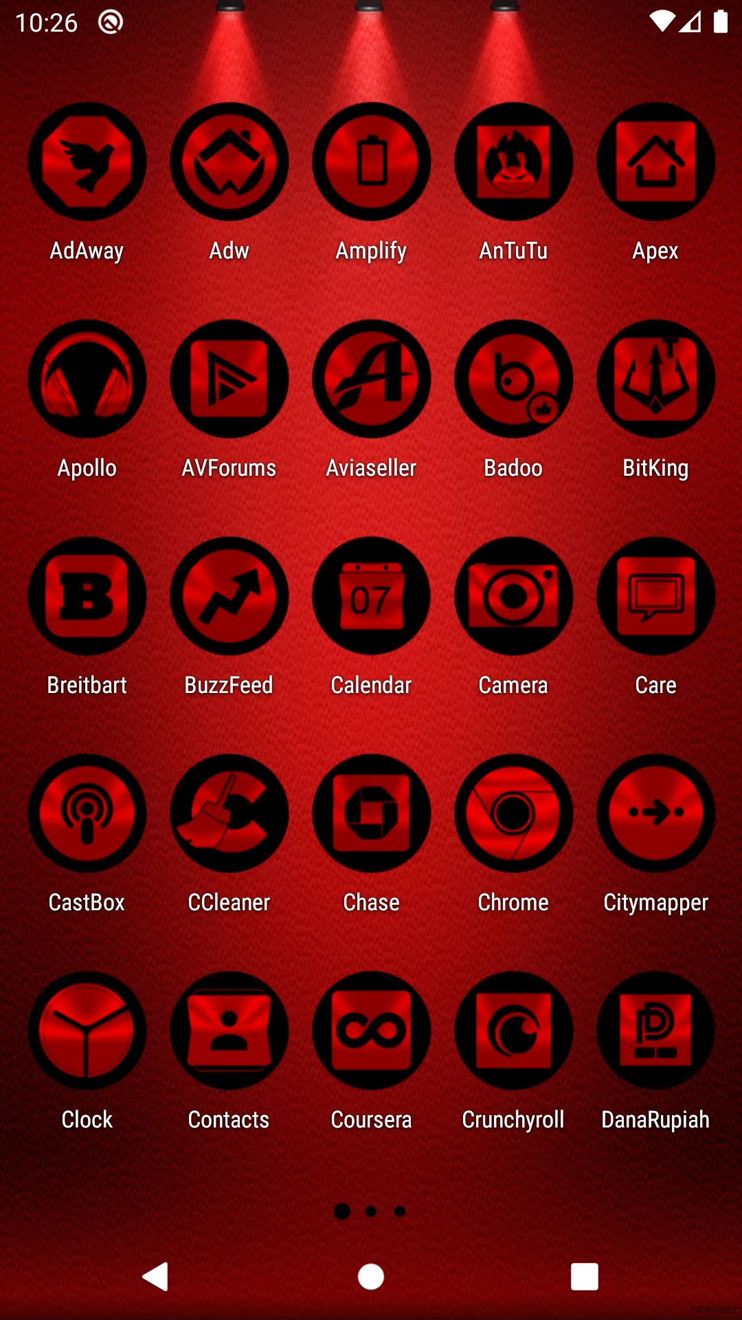 Oreo Red Icon Pack screenshot